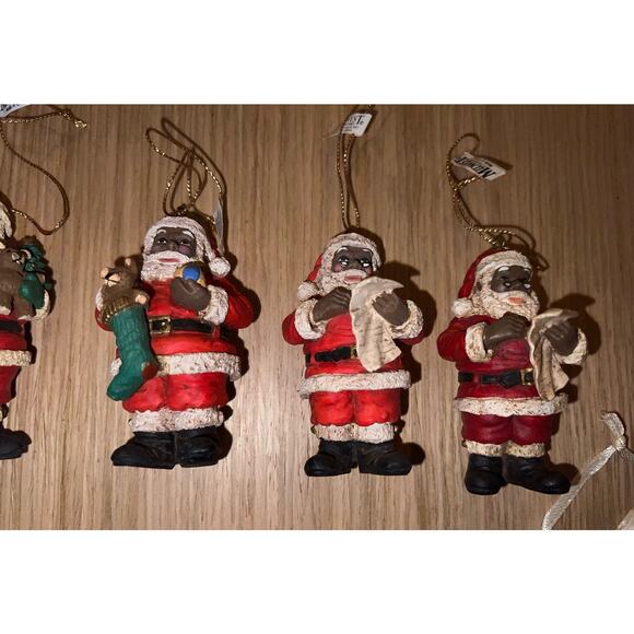 Vintage Midwest Black African Santa Angels Ballerina Ornaments Lot of 11 - Picture 3 of 11